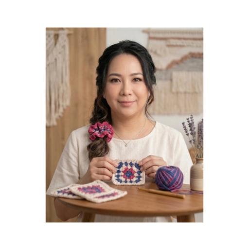 Cotton Lace Crochet Textured Scrunchies - image 4