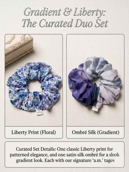 Gradient Duo Scrunchies Set - image 3