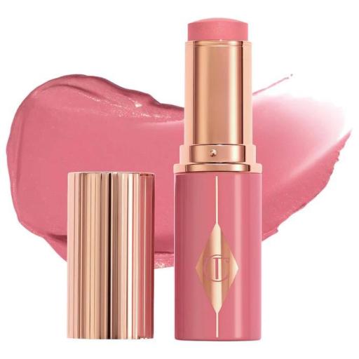 CHARLOTTE TILBURY Unreal Lip + Cheek Glow Blush Stick in Rosy Glow - image 1