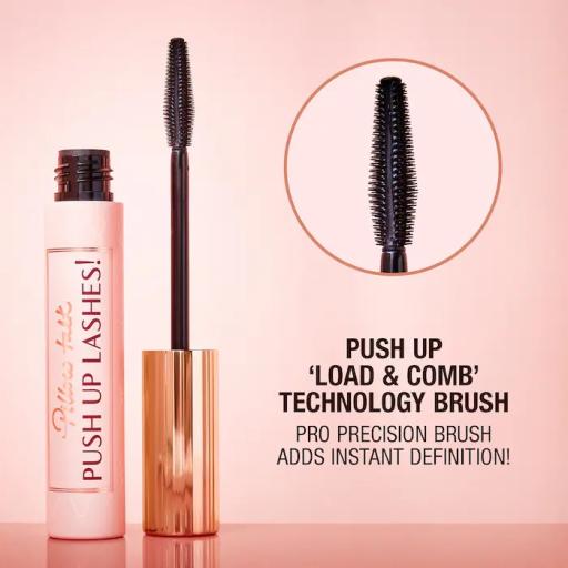 Pillow Talk Push Up Lashes Volumizing & Lengthening Mascara 10ml Super Black - image 3