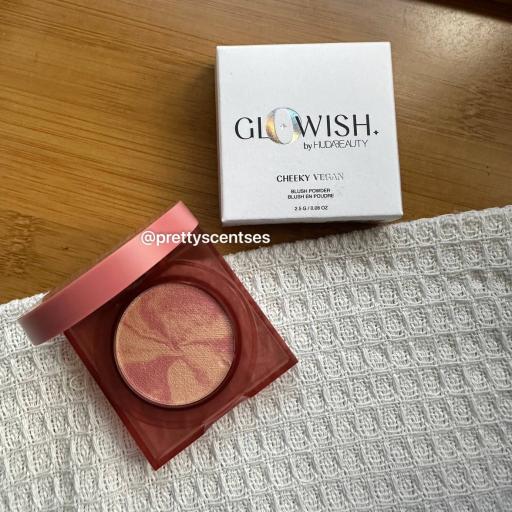 HUDA BEAUTY Glowish Cheeky Vegan Blush Powder Milky Rose - image 3