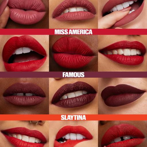 HUDA BEAUTY Liquid Matte Ultra-Comfort Transfer-Proof Lipstick 1.9ml in Miss America - image 3