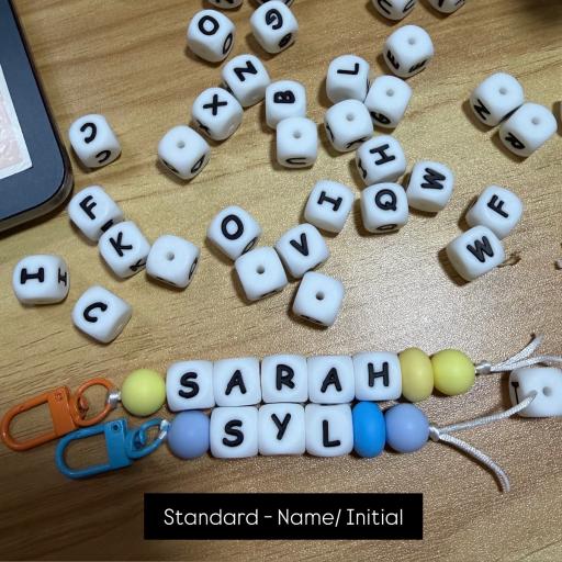 Handmade Teething Beads Keychain - image 1