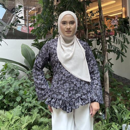 Black Batik Cheongsam Ruffle - image 2