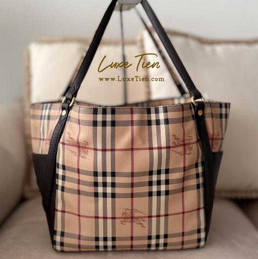 Burberry Haymarket Tote Bag - image 1
