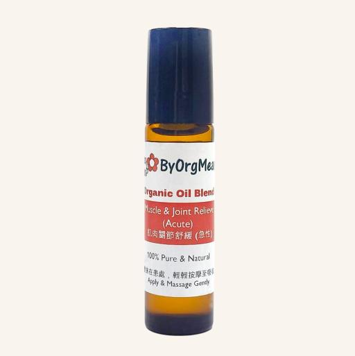 ByOrgMeans Organic Oil Blend - Muscle & Joint Relieve (Acute) 10ml Roll-On - image 1