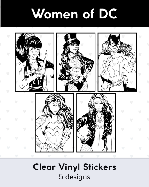 Women of DC Clear Vinyl Stickers - image 1