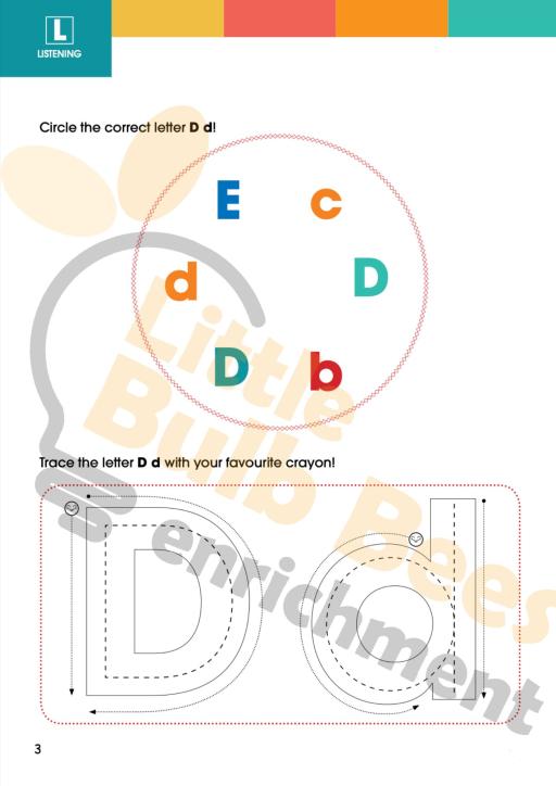 L.E.A.R.N Letter D Activity Book (Printable) - image 2
