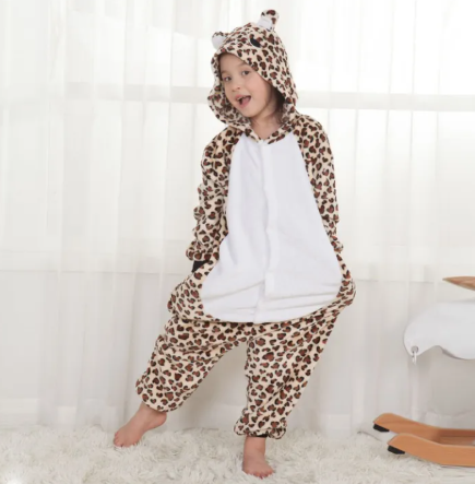 Costume Animal Fleece Kids Leopard (100 - 140) - image 1