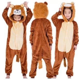 Costume Animal Kids Fleece Lion (100 - 140) - image 1