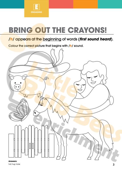 L.E.A.R.N Letter H Activity Book (Printable) - image 3