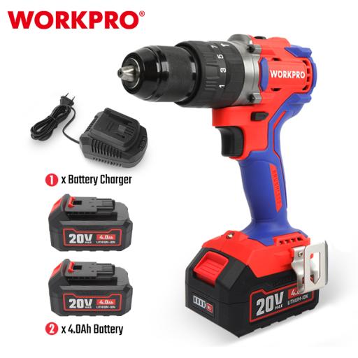 Workpro WP390009 Brushless Hammer Drill Kit - image 2