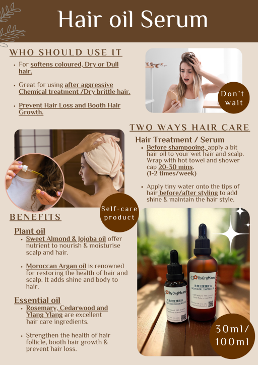 ByOrgMeans Organic Hair Treatment Oil - 30ml - image 4