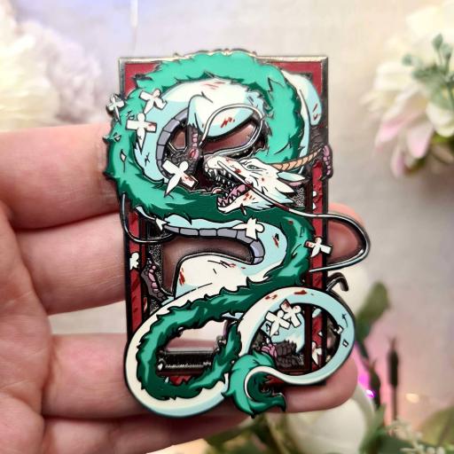 River Dragon Enamel Pin - image 2