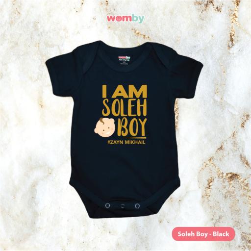 Baby Rompers I AM SOLEH BOY [READY STOCK MALAYSIA] WOMBY - https://hitpay-production.s3.ap-southeast-1.amazonaws.com/products/iamsolehboy-white-68231690e295e.jpeg