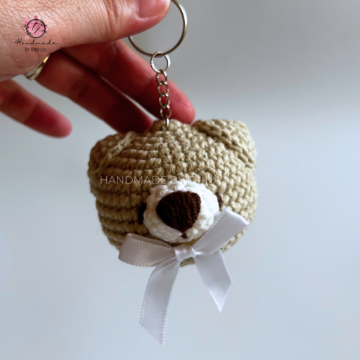 [Pattern] Teddy Bear Head Keychain - image 3