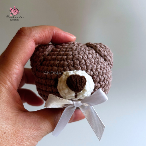 [Pattern] Teddy Bear Head Keychain - image 2