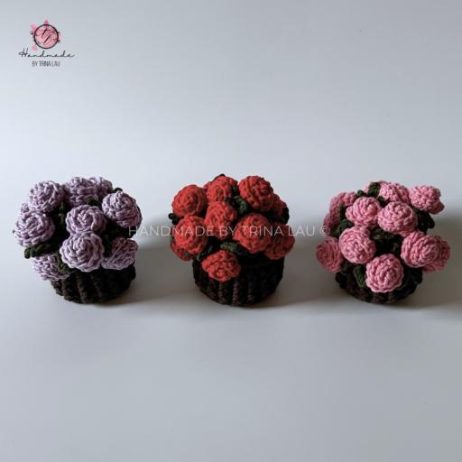 [Pattern] Crochet Rose Bouquet Coaster - image 3