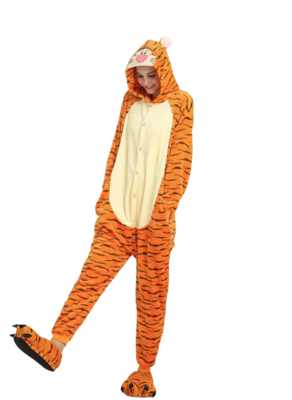 Costume Animal Adult Fleece Tiger (S - XL) - image 1