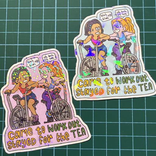 Came To Work Out 🏋️, Stayed For The Tea 🍵 Sticker - image 1