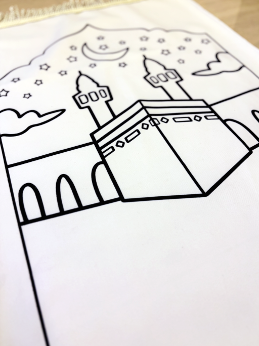 Sajada Colouring Mat - Kaabah Design (with 24 colours marker) - image 2
