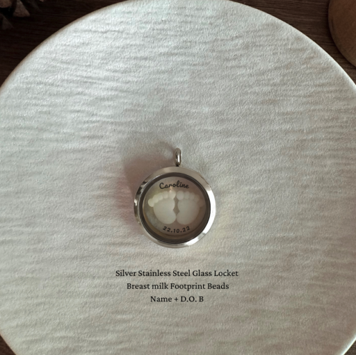 Keepsake Locket | Footprint | Name + D.O.B - image 3