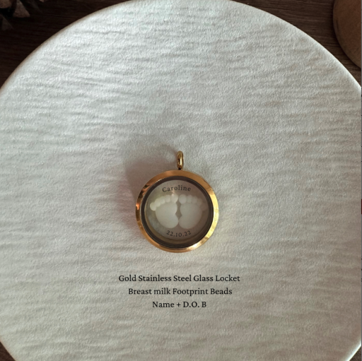 Keepsake Locket | Footprint | Name + D.O.B - image 4