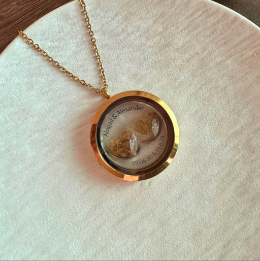 Keepsake Locket | Heart Shaped Bead | Umbilical cord + Hair Curl + Breast Milk - image 6