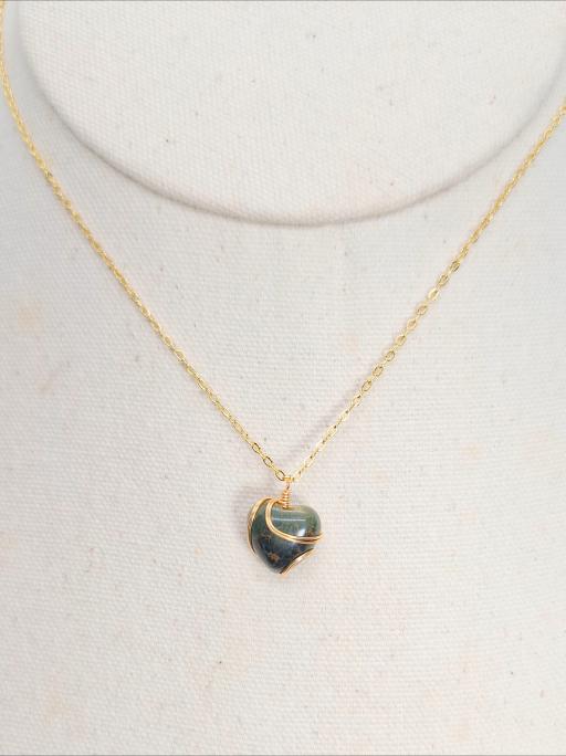 Little Jasper Heart Pendant - image 4