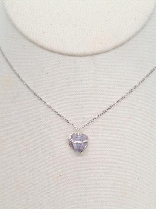 Little Jasper Heart Pendant - image 8