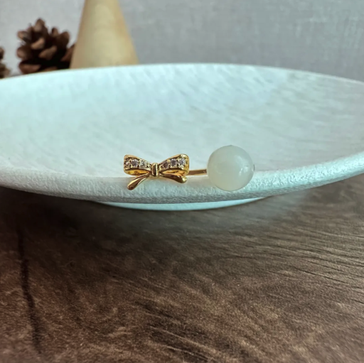Mallory Ribbon Eternal Bond Minimalist Breast Milk Ring - image 1