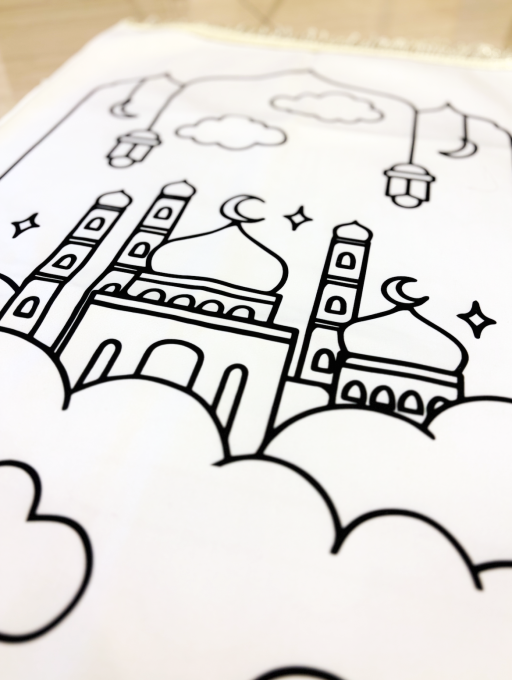 Sajada Colouring Mat - Masjid Design (with 24 colours marker) - image 2