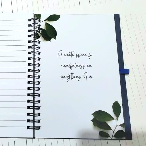A Clean Minimalist Journal with Inspiring Mindfulness Quote Mindful Message Notebook With Pen - image 5