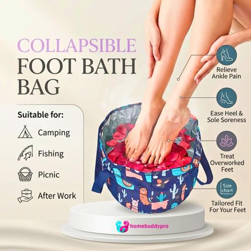 Beg Lipat Serbaguna Kalis Air Foldable Foot Spa Bucket Portable Wash Cloth Basin Travel Umrah Haji - image 6
