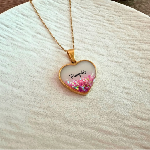 Callie+ Love Pendant | Red Glitters (Personalized Name) - image 1
