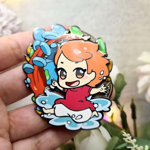 Ponyo's Wave Spinner Pin - image 2
