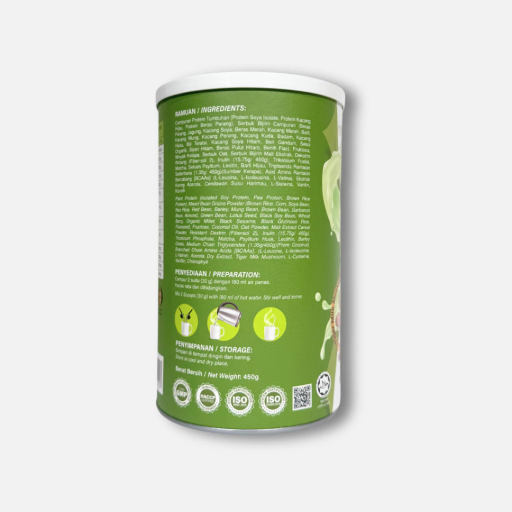 Tru-Protein Plant-Based Meal Replacement Shake 450g – Matcha Flavor, Vegan, Low Sugar - https://hitpay-production.s3.ap-southeast-1.amazonaws.com/products/product-tru-protein-09-689c3da11836f.png