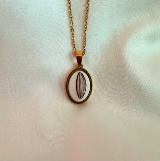Riley Basic Oval Breast Milk Pendant - image 1
