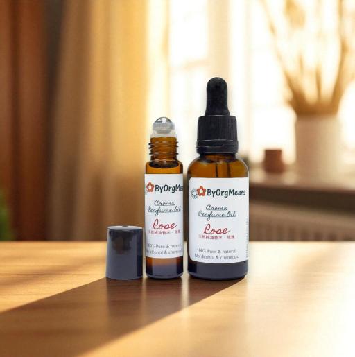 ByOrgMeans Natural Aroma Perfume Oil - Rose 10ml - image 2
