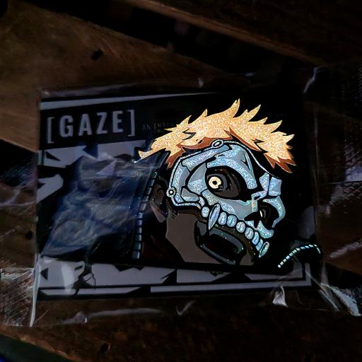 Skull Eyes Enamel Pin - image 2