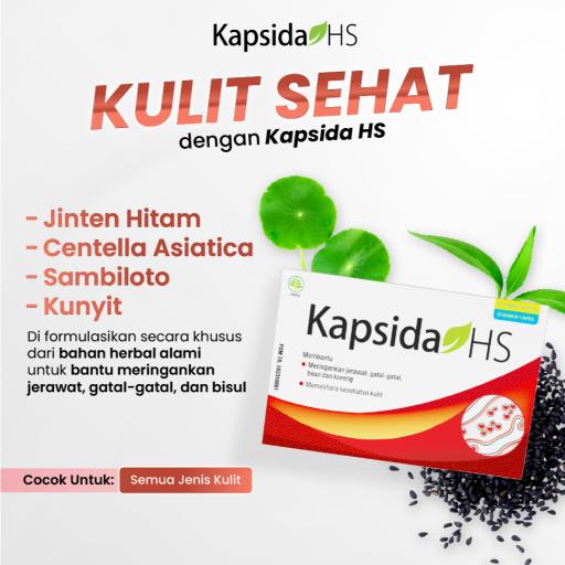 Kembang Bulan Kapsida HS 12 Kapsul - Obat Jerawat Gatal-gatal Kulit Bisul Alergi Bekas Jerawat Punggung dan Batu Ampuh untuk - image 2