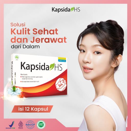 Kembang Bulan Kapsida HS 12 Kapsul - Obat Jerawat Gatal-gatal Kulit Bisul Alergi Bekas Jerawat Punggung dan Batu Ampuh untuk - image 1