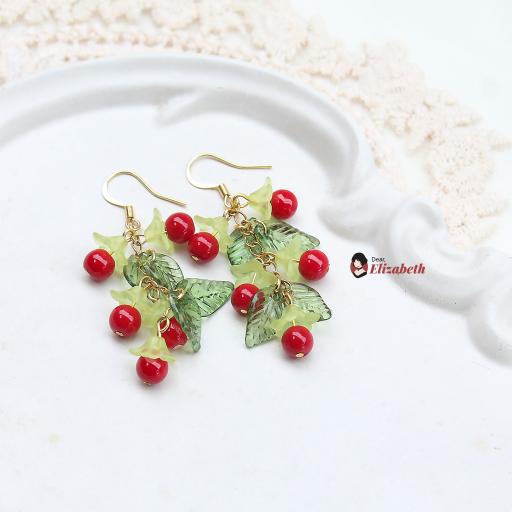 Strawberry Garden Cherry Earrings - image 2