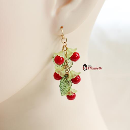 Strawberry Garden Cherry Earrings - image 3