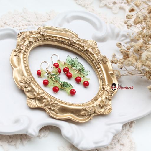 Strawberry Garden Cherry Earrings - image 4