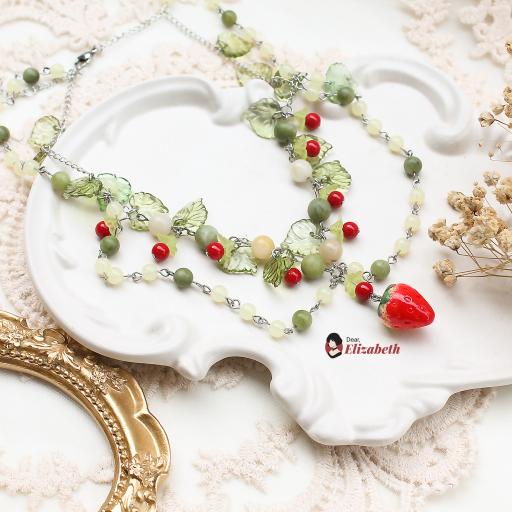 Strawberry Garden Choker Necklace - image 3