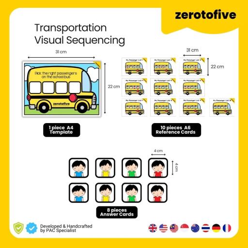 Visual Sequencing Activity Transportation Themed - image 2