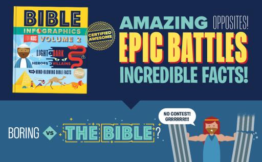 Bible Infographics for Kids Volume 2: Light and Dark, Heroes and Villains, and Mind-Blowing Bible Facts - image 2
