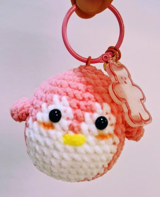 Feather-Soft Hand-Knitted Penguin Charm - image 2