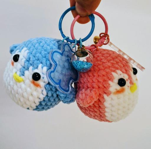 Feather-Soft Hand-Knitted Penguin Charm - image 1